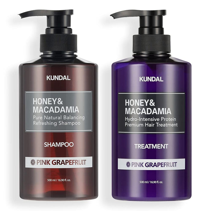 [KUNDAL] Premium Hair Care Special Set - Shampoo &amp; Treatment #Pink Grapefruit 500ml