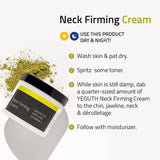 YEOUTH Neck Firming Cream with Vitamin C, Advanced Neck Cream for Decolletage and Double Chin, Moisturizing Neck and Chest Firming Cream 2oz