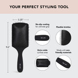 Kitsch Paddle Brush for Blow Drying, Hair Brush for Thick or Thin Hair, Hairbrush for Women with Nylon Bristle, Detangling Brush for Curly Straight Wet Hair, Gently Detangles Without Creating Frizz