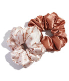 Kitsch Disney x Satin Pillow Hair Scrunchies for Women - Softer Than Silk Scrunchies for Hair | Satin Scrunchies for Girls & Satin Hair Ties for Women | Cute Satin Hair Scrunchie, 2pc, Desert Crown