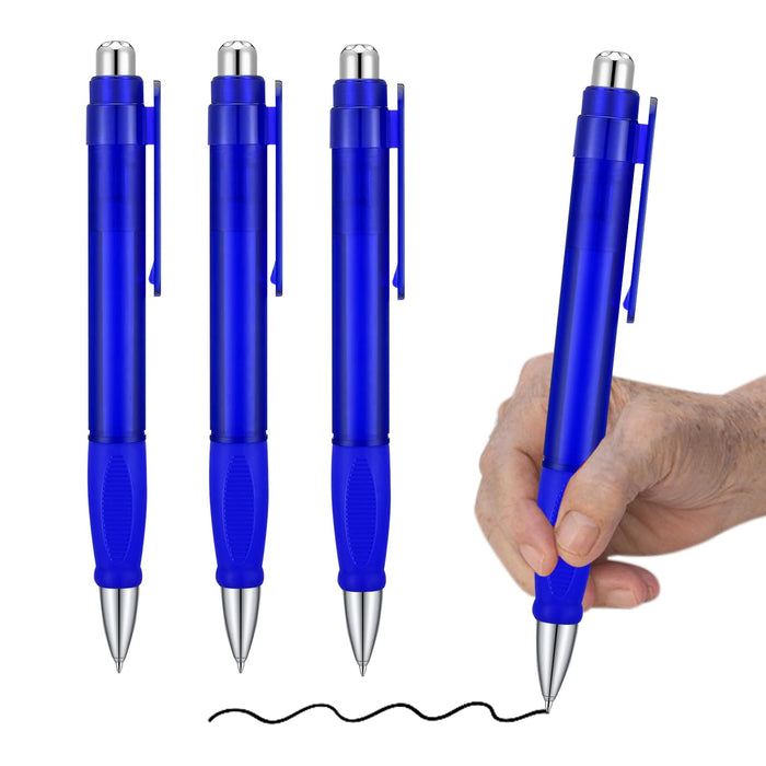 lyforx Big Fat Pens - Enhanced Writing Stability for Arthritis and Elderly Easy Thick Grip 3pcs Blue