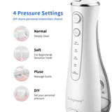 Sawgmore Cordless Water Flosser for Teeth, Portable Water Teeth Cleaner Picks with 4 DIY Cleaning Modes 4 Jet Tips, USB Rechargeable IPX7 Waterproof Dental Oral Irrigator for Travel and Home