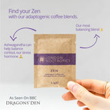 London Nootropics Zen Adaptogenic Coffee | Adaptogenic Coffee with Ashwagandha & L-theanine | 12 Sachets