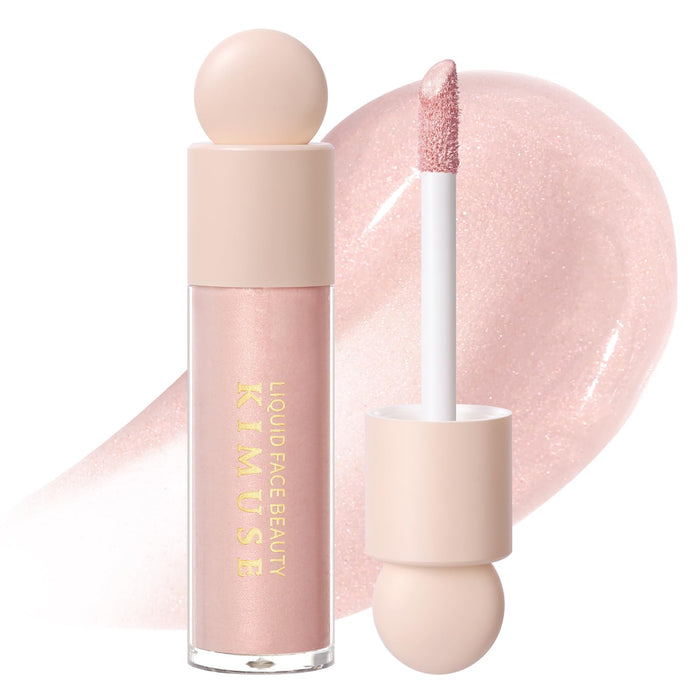 KIMUSE Natural Glow Liquid Filter, Weightless Liquid Highlighter Primer, Foundation Face Primer For a Long-Wear Radiant Glow Soft-Focus Look, Vegan & Cruelty-Free