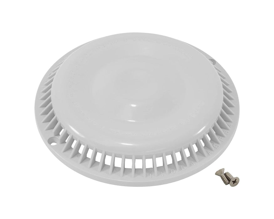 Afras Anti-Vortex White Drain Cover 7 3/8 inch - White Pool Main Grate Replacement with 2 Screws 11064W…