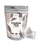 Chaga Tea - 100% Wild Chaga Mushrooms with Bergenia - 30 Unbleached Tea Bags - from Wild Siberian Lake - Hand-Picked by Baikal Tea