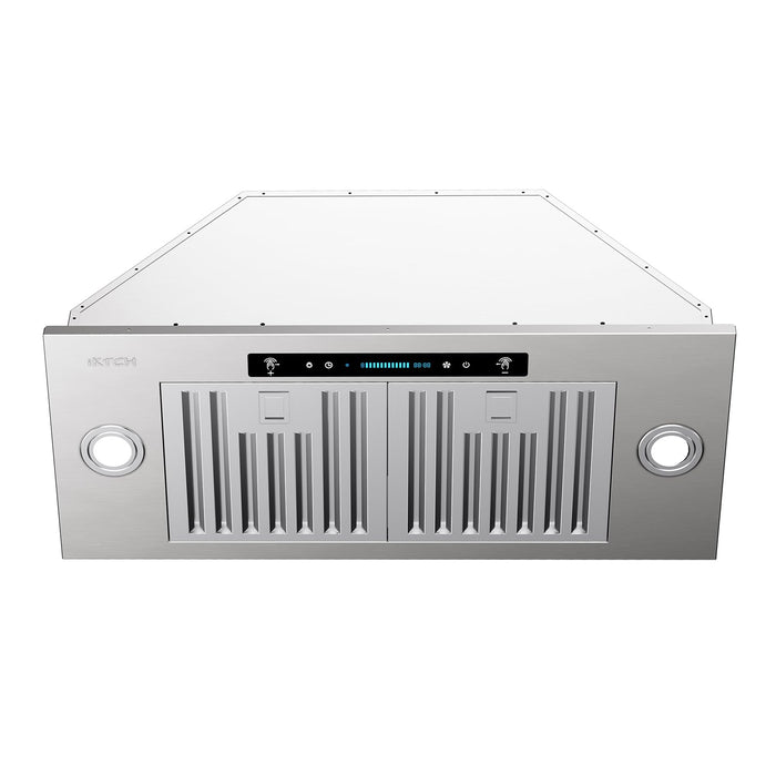 IKTCH 30 inch Range Hood Insert 900 CFM, Ducted/Ductless Convertible Stainless Steel Kitchen Vent Hood, with Gesture Sensing, Touch & Remote Control