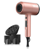 SHRATE Ionic Hair Dryer, Professional Salon Negative Ions Blow Dryer, Powerful 1800W for Fast Drying, 3 Heating/ 2 Speed, Cool Button, Damage Free Hair with Constant Temperature, Low Noise, Gold