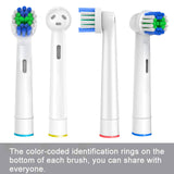 Replacement Toothbrush Heads Compatible with Oral-B Braun, 16 Pcs Professional Electric Toothbrush Heads Brush Heads for Oral B Replacement Heads Refill Pro 500/1000/1500/3000/3757/5000/7000/7500/8000