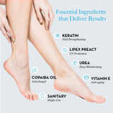 Bodipure All-in-1 Moisturizing Foot Mask | Keratin & Vitamin E Foot Mask for Dry Cracked Feet, Callus & Heel Softening | Easy-to-Use Pedicure Foot Repair | Chemical-Free Feet Treatment | 12 Pairs