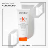 Kerastase Nutritive Lait Vital Hydrating Conditioner | Illuminates Shiny Hair and Easily Detangles | With Plant-Based Proteins & Niacinamide | For Fine to Medium Dry Hair | 2.5 Fl Oz Travel Size