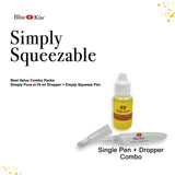 Bliss Kiss Simply Pure Dropper with Refillable Cuticle Squeeze Pen Kit (Vanilla, Single Pen)