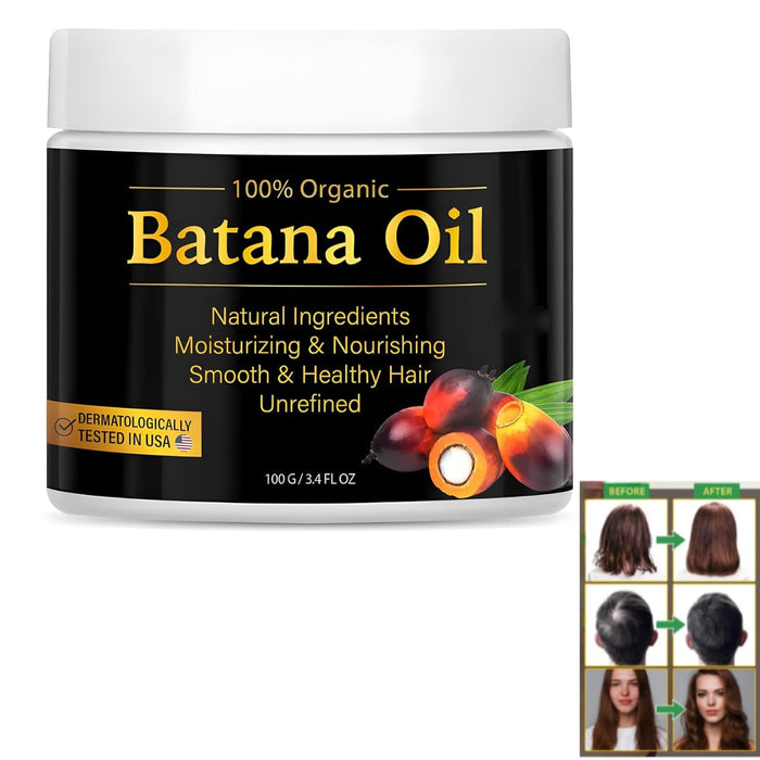 100% Natural Batana Oil for Hair Growth and Nourishment, Natural Batana Oil to Prevent Hair Loss, Eliminates Split Ends for Men & Women,Batana Hair Cream for Men & Women