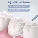 Water Flosser Dental Oral Irrigator Teeth Cleaner Portable Travel Rechargeable Cordless,IPX7 Electric Plaque Remover 3 Modes 3 Jet Tips 140ml Blue