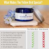 Yellow Bird Natural Foot Cream - For Dry and Cracked Feet Repair. Organic Athlete’s Foot Balm. Salve Moisturizer for Heel Care & Callus Treatment with Tea Tree Oil & Peppermint Essential Oils