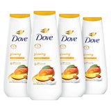 Dove Body Wash Glowing Mango & Almond Butter 4 Count for Renewed, Healthy-Looking Skin Gentle Skin Cleanser with 24hr Renewing MicroMoisture 20 oz