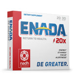 ENADA 20 x NADH Supplement | Boost Energy, Mental Focus, Stamina | Support Fatigue, Cell Regenerator | 20mg NADH 30 Lozenges (1 per serving) | Natural Energy Supplements for Women and Men