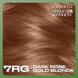 Clairol Natural Instincts Demi-Permanent Hair Dye, 7RG Dark Rose Gold Blonde Hair Color, Pack of 3