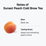 OSULLOC Sunset Peach Cold Brew Tea, Sweet peach flavored iced tea, Hydration Tea Packets (20ea, 1.76oz)