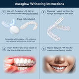 Auraglow 44% Teeth Whitening Gel Syringe Refill Pack, 44% Carbamide Peroxide, (3X) 5ml Syringes, 30 Whitening Treatments