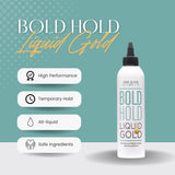 The Hair Diagram - Bold Hold Liquid Gold Reloaded - Glueless Lace Gel - Temporary Hold For Wigs and Hair Systems - Styling Agent For Baby Hairs - Non Toxic - Aerosol & Alcohol Free - Water Based Formula - 4oz