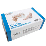 ForPro Professional Collection Cozies Hand and Foot Liners, Paraffin Wax Liners for Hands and Feet, Heated Mitts and Booties, 500-Count