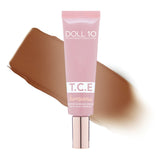 Doll 10 TCE Luminous Super Coverage Serum with Niacinamide - Full Coverage Tinted Foundation Makeup (Deep)