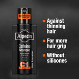 Alpecin Black Mens Shampoo with new Fragrance 2x 250ml | Hair Growth Shampoo | Men Shampoo for Natural Strong Hair | Hair Care for Men Made in Germany