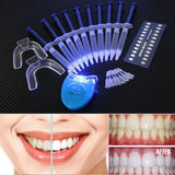 Teeth Whitening Gel Kit 44% Carbamide Peroxide Thermoform Trays Bonus White Light Professional Tooth Whitener D-ental Bleaching System