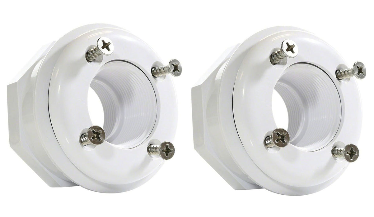 ATIE 1.5" Complete Vinyl Pool Inlet Outlet Fitting SP1408 with 4 Stainless Steel Screws Replacement for Hayward SP1408 Inlet Return Wall Fitting (2 Pack)
