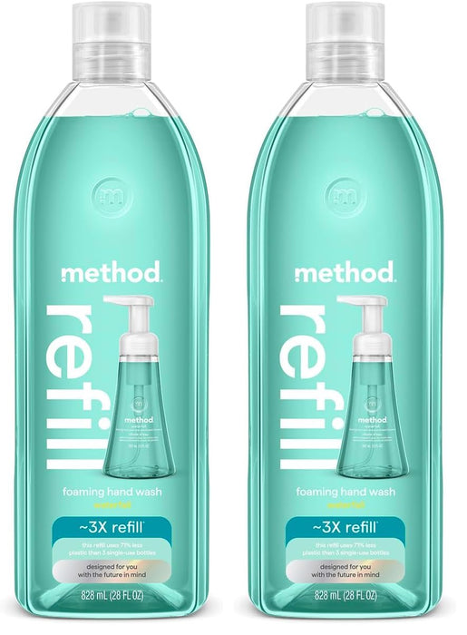 Method Foaming Hand Soap, Refill, Waterfall (Packaging May Vary), 28 oz (Pack of 2)