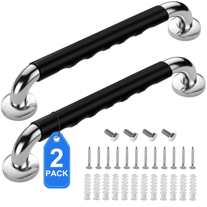 2 Pack 24 Inch Grab Bars for Bathtubs and Showers, Anti Slip Handicap Grab Bars for Shower, Safety Bath & Toilet Rail for Elderly Senior, Shower Handle Disability Assist Bathroom Handrail