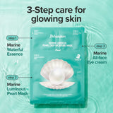 JMsolution Marine Luminous Pearl Deep Moisture 3 Step Skin Care Face Mask - Korean Skincare - boosting Brightening Moisturizing-10 Sheets for Dry Skin