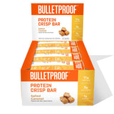 Bulletproof Salted Caramel Protein Crisp Bars, 12pk, High Protein, Low Sugar