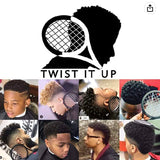 Twist It Up Comb (Bond Black) - Alternative to Hair Sponges for Black Men Curls and Sponge for Hair, Tennis Racket for Hair Twist Comb