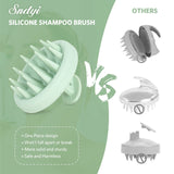 Sndyi Silicone Scalp Massager Shampoo Brush, 2 Pcs Hair Scrubber with Soft Silicone Bristles, Scalp Scrubber/Exfoliator for Dandruff Removal, Wet Dry Scalp Brush for Hair Growth & Scalp Care