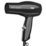 REVLON Travel Hair Dryer | Salon-Style Blowouts, Lightweight Design, 1875 Watts for Fast Drying with 2 Heat & Speed Settings for Drying and Styling Flexibility (Black)