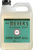 Mrs. Meyer's Clean Day Hand Soap Refill, Basil, 33 Fl. Oz (Pack of 2)