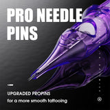 Mast Pro2 Tattoo Needles Cartridges, Pro Needles Pins for Super Aritsts, 20 Count, Disposable Round Liner 1005RL