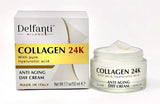 Delfanti-Milano • COLLAGEN 24K • Anti-Aging Day Cream • Face and Neck Moisturizer with pure Hyaluronic Acid • Made in Italy.