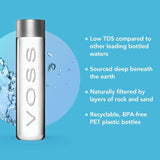 VOSS Premium Still Bottled Natural Water - BPA-Free - High Grade PET - Recyclable Plastic Water Bottles - Pure Drinking Water with Unique & Iconic Bottle Design - 24 Pack