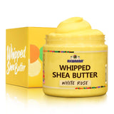 AKWAABA Whipped Shea Butter (White Rose) | 12 oz | Nourishing, Moisturizing & Hydrating | For All Skin Types