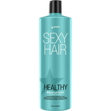 SexyHair Healthy Tri-Wheat Leave-In Conditioner, 33.8 Oz | Up to 90% Better Detangling | Reduces Breakage | Moisture, Smoothness, and Shine GREEN