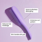 Tangle Teezer The Naturally Curly Ultimate Detangling Brush, Dry and Wet Hair Brush Detangler for for 3C to 4C Hair, Purple Passion