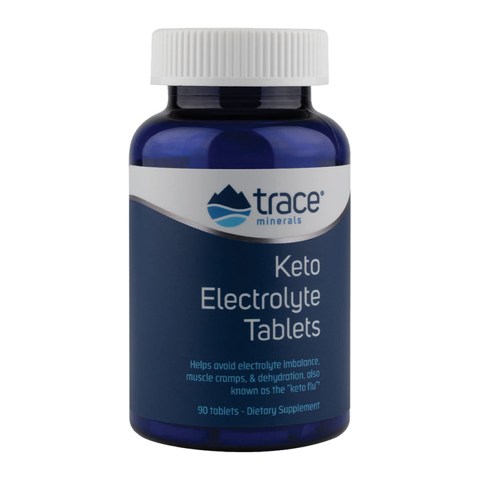 Trace Minerals | Keto Electrolyte Tablets | Helps Avoid Electrolyte Imbalance, Muscle Cramps, and Dehydration | Gluten Free, and Certified Vegan | 90 Tablets