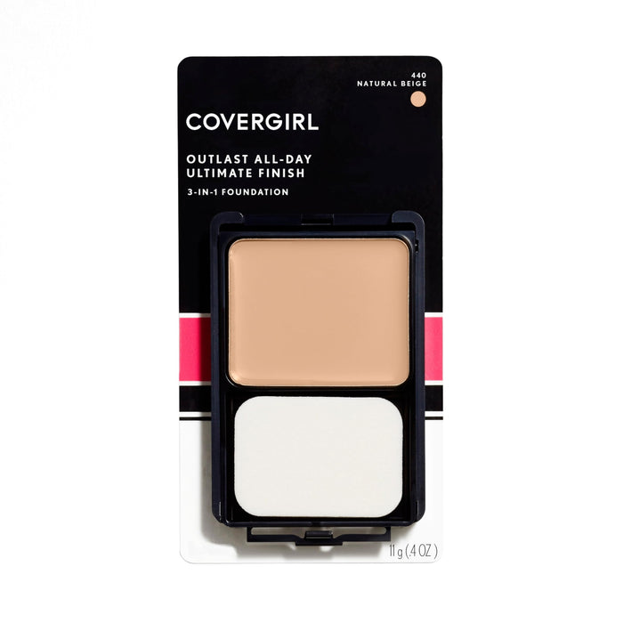 COVERGIRL Outlast All-Day Ultimate Finish Foundation, Natural Beige , 0.4 Ounce (Pack of 1)