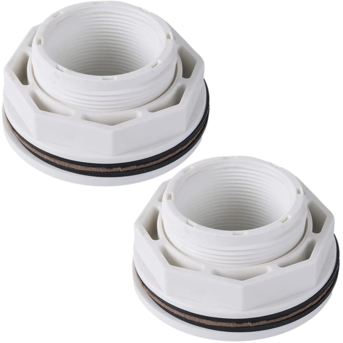 TonGass (2-Pack) 1 1/2" Above Ground Pool Inlet Return Fitting with Locknut Gasket Famale Inlet Pipe (FIP) Thread Exact Replacement for Hayward SP1023 Swimming Pool Replacement Inlets Return Fitting