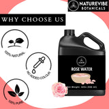 Naturevibe Botanicals Premium Rose Water (32oz) | 100% Pure and Natural | Liquid Toner | Hydrating Mist for Face and Hair | Soothes and Calms All Skin Types