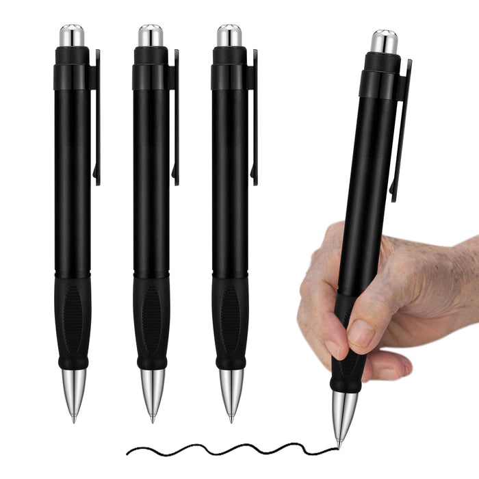 lyforx Big Fat Pens - Enhanced Writing Stability for Arthritis and Elderly Easy Thick Grip 3pcs Black