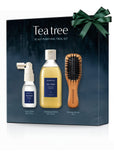 AROMATICA Tea Tree Scalp Purifying Trial Kit – Gift Set, Vegan Hair Care Scalp Treatment with Tea Tree Oil & Mini Wooden Hair Brush